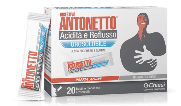 Digestivo Antonetto Acidità e Reflusso Orosolubile